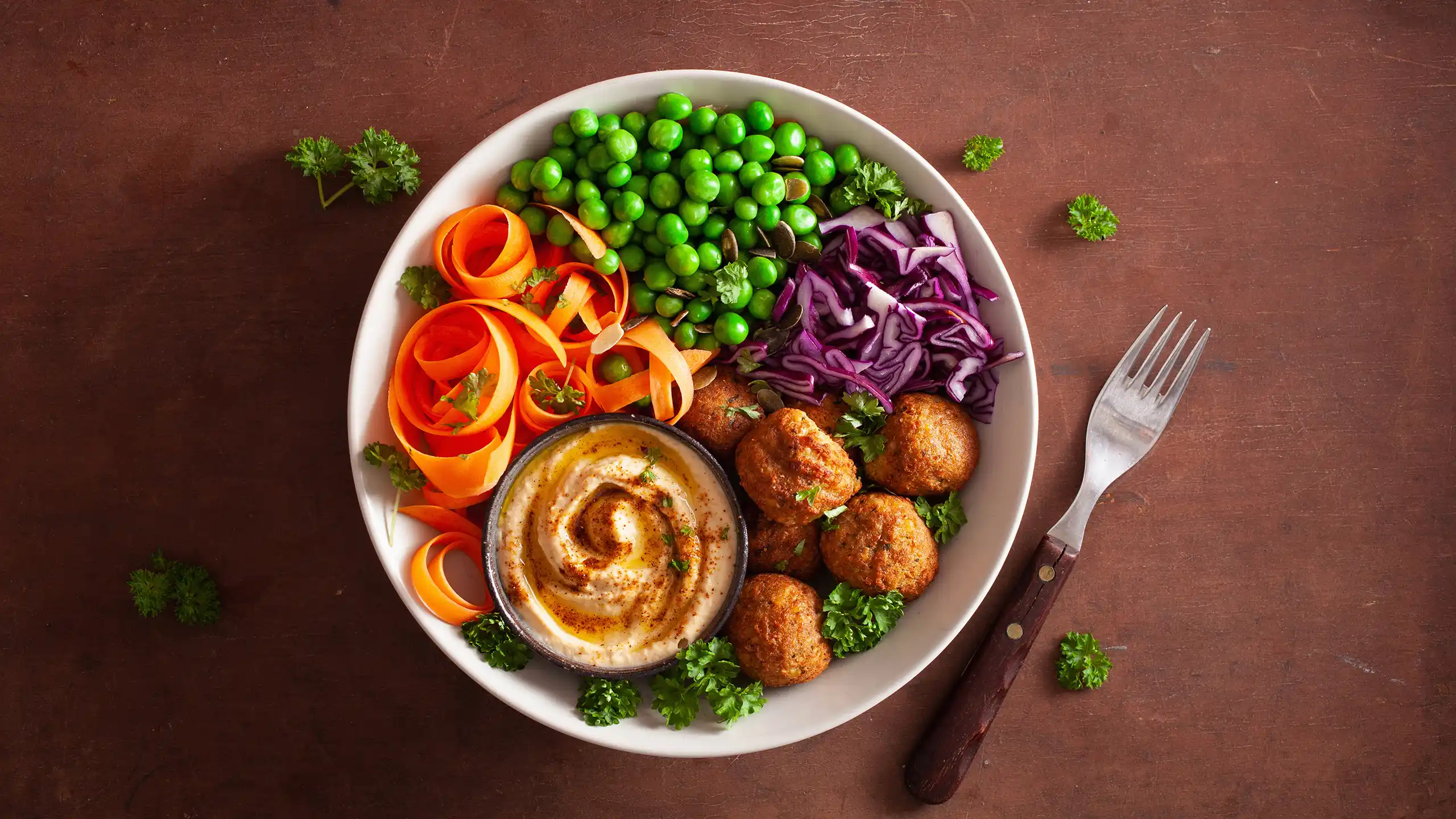 Grøn mad vegansk lunch bowl